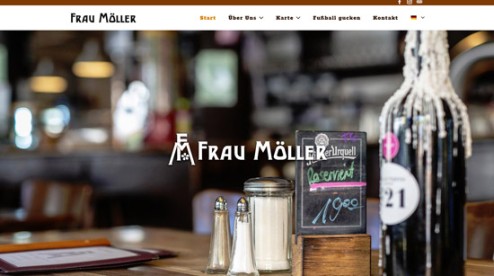 Desktop-Screenshot Webdesign für Frau Möller von SCHOKOLADENSEITE.net