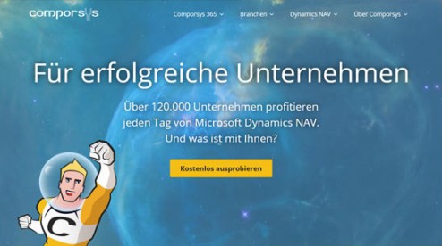 Desktop-Screenshot Webdesign für comporsys von SCHOKOLADENSEITE.net
