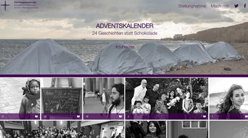 Desktop-Screenshot Webdesign für Seenotrettung Online Adventskalender 2020 von SCHOKOLADENSEITE.net