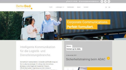 Desktop-Screenshot Wordpress Webseite für BetterBedi von SCHOKOLADENSEITE.net