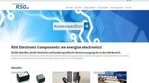 Desktop-Screenshot Webdesign für RSG von SCHOKOLADENSEITE.net