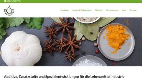 Desktop-Screenshot Webdesign für extrakta von SCHOKOLADENSEITE.net